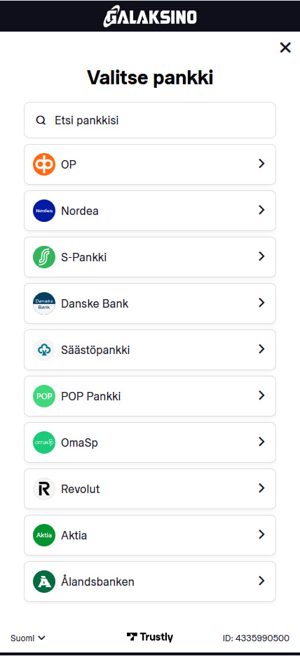 Galaksino kirjautuminen