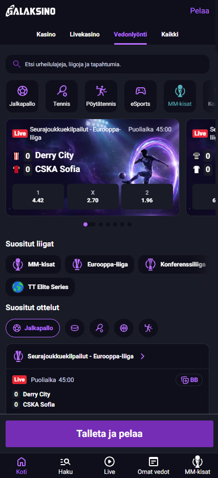 Galaksino odds